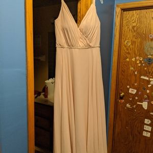 Mori Lee Blush Bridesmaid Dress style21588  sz 16